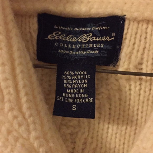 Eddie Bauer Cream Sweater. Size small. - Picture 4 of 5